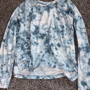 Reebok Women's Blue Tie-Dye Long Sleeve Top
